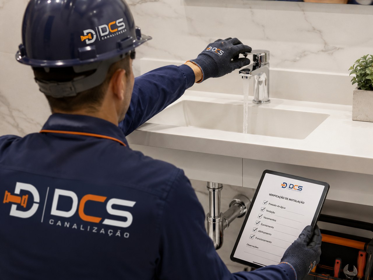 Técnico DCS realizando manutenção preventiva em sistema hidráulico